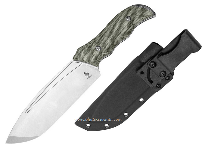 Kizer Metaproptizol Fixed Blade Knife, D2 Satin, Micarta Green, 1054A1