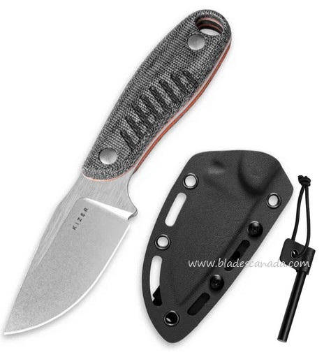 Kizer Hare Fixed Blade Knife, Nitro V, Micarta/G10 Handle, KI1077A2
