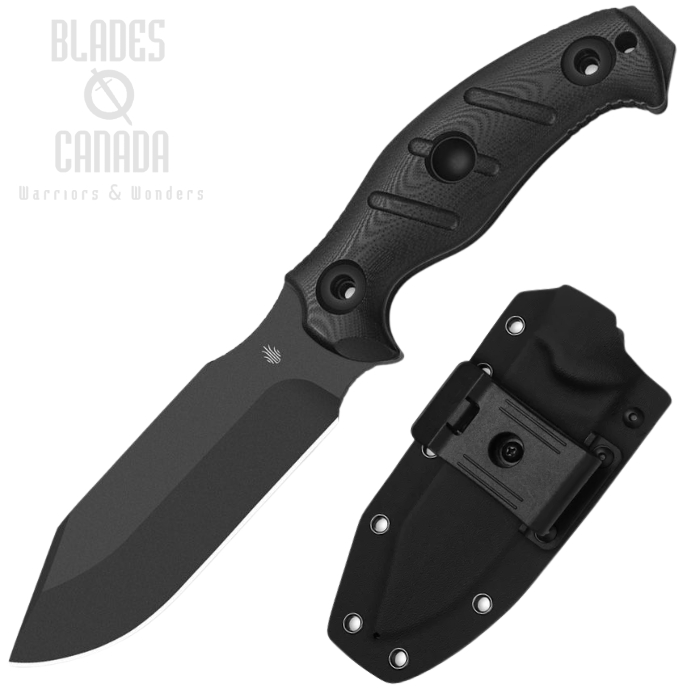 Kizer Sheepdog Survival Fixed Blade Knife, 1095HC Black, G10 Black, Kydex Sheath, KI1105A3 (image for) Kizer Sheepdog Survival Fixed Blade Knife, 1095HC Black, G10 Black, Kydex Sheath, KI1105A3