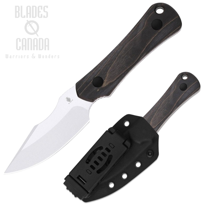 (image for) Kizer Bone Fixed Blade Knife, AEB-L SW, Wood Handle, Kydex Sheath, 1122A4