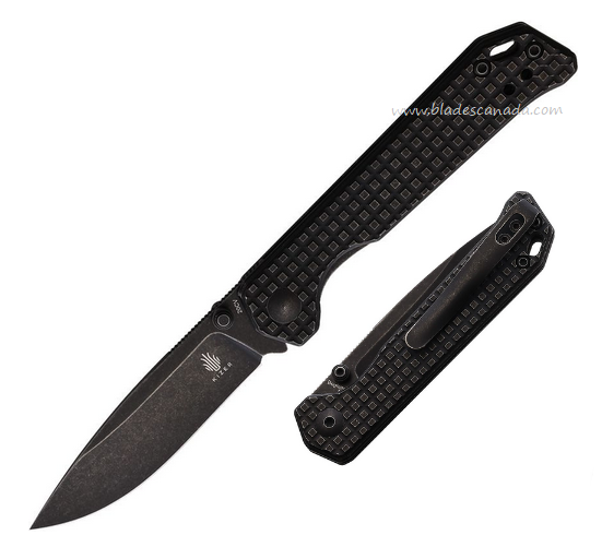 Kizer Mini Begleiter Folding Knife, CPM-20CV Black SW, Titanium Black, 3458RA3