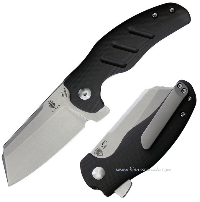 Kizer C01C Mini Flipper Framelock Knife, S35VN, Carbon Fiber, 3488A4
