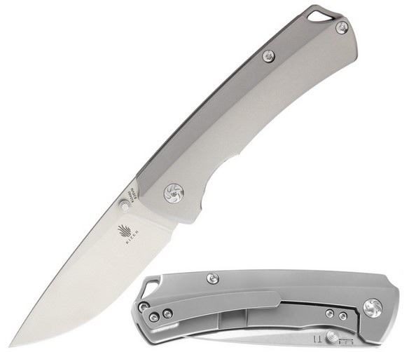 Kizer Task I Framelock Folding Knife, CPM S35VN, Titanium, 3490