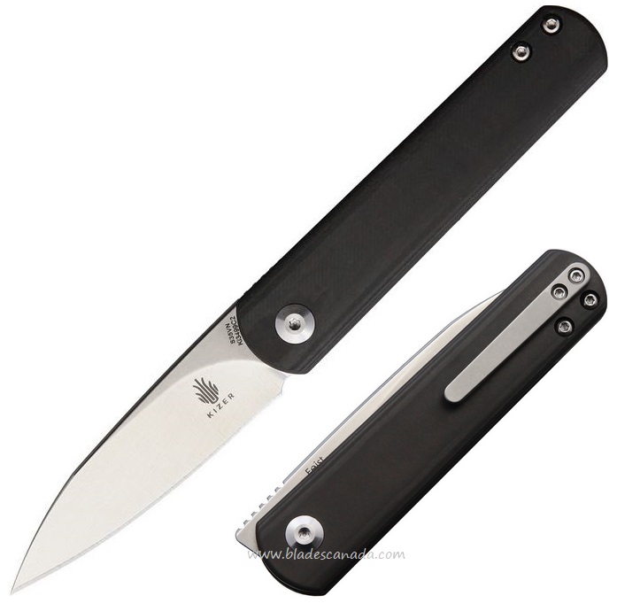 Kizer Cutlery Feist Folding Knife, S35VN, Carbon Fiber, 3499C2