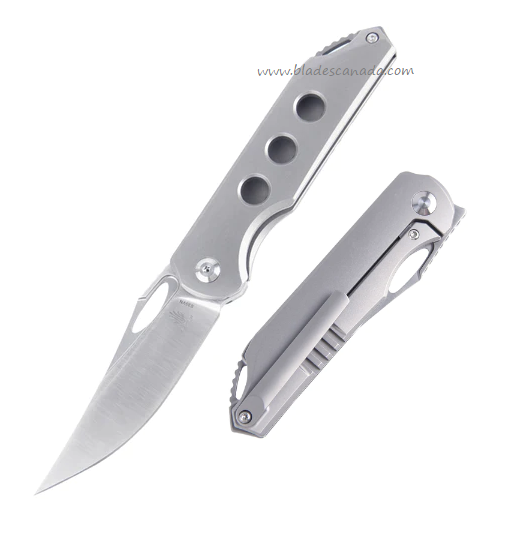 Kizer Assassin Flipper Framelock Knife, CPM-S35VN Satin, Titanium, 3549A2