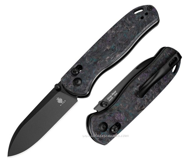 Kizer Drop Bear Clutch Lock Folding Knife, S35VN Black, Carbon Fiber, 3619A4