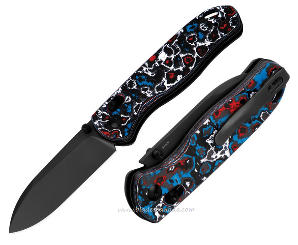 Kizer Drop Bear Clutch Lock Folding Knife, S45VN Black, Carbon Fiber Nebula, KI3619A5