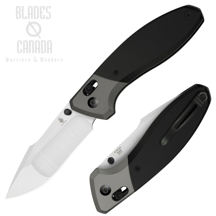 (image for) Kizer Staffi Clutch Lock Folding Knife, S45VN Brushed, Titanium Black/Grey, 3695A2
