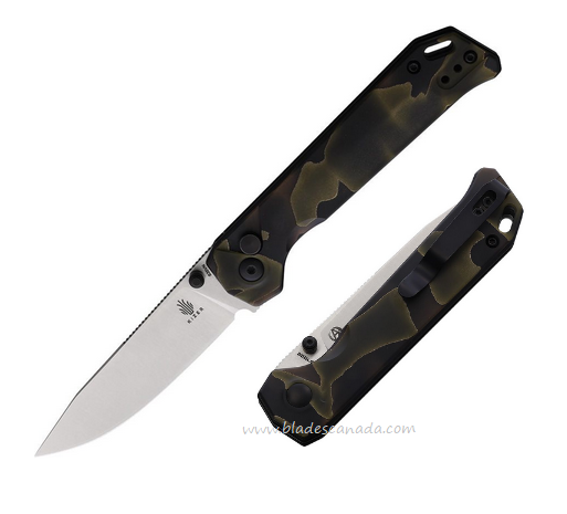 Kizer Begliter 2 Button Lock Folding Knife, S35VN, Raffir Handle, KI4458.2BA1