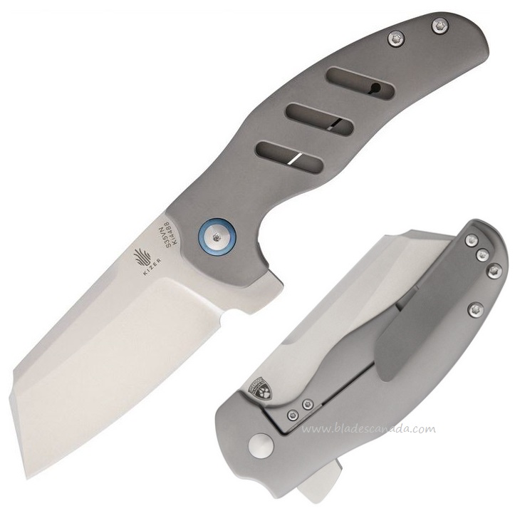 Kizer Sheepdog C01C Flipper Framelock Knife, S35VN, Titanium, Ki4488