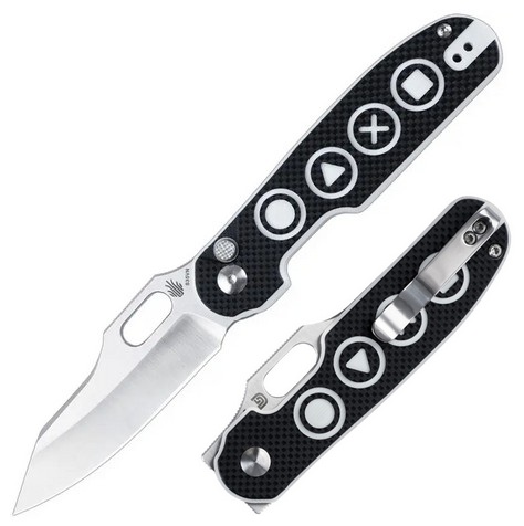 Kizer Cormorant Folding Knife, S35VN Satin, G10 White/Black, 4562A3