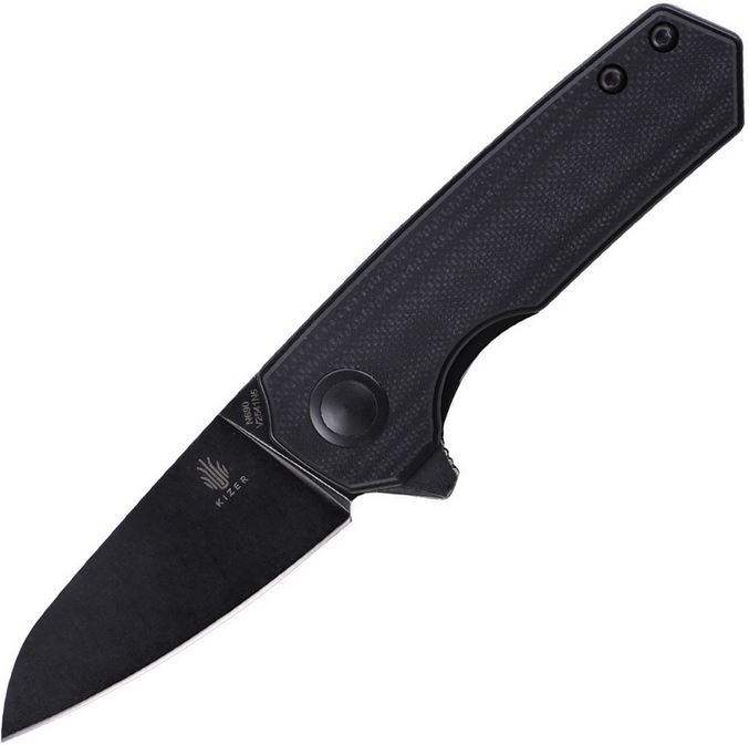 Kizer Lieb Flipper Folding Knife, N690, G10 Black, V2541N5 - Click Image to Close