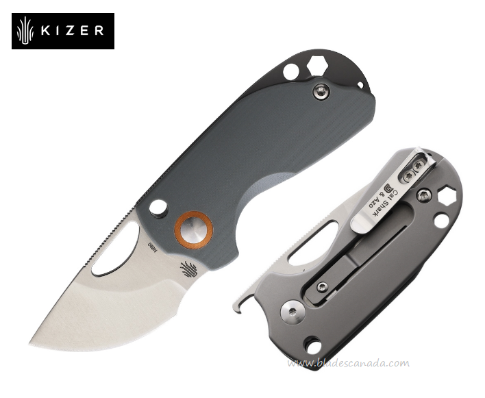 Kizer Catshark Slipjoint Folding Knife, N690, G10 Grey, V2561N1