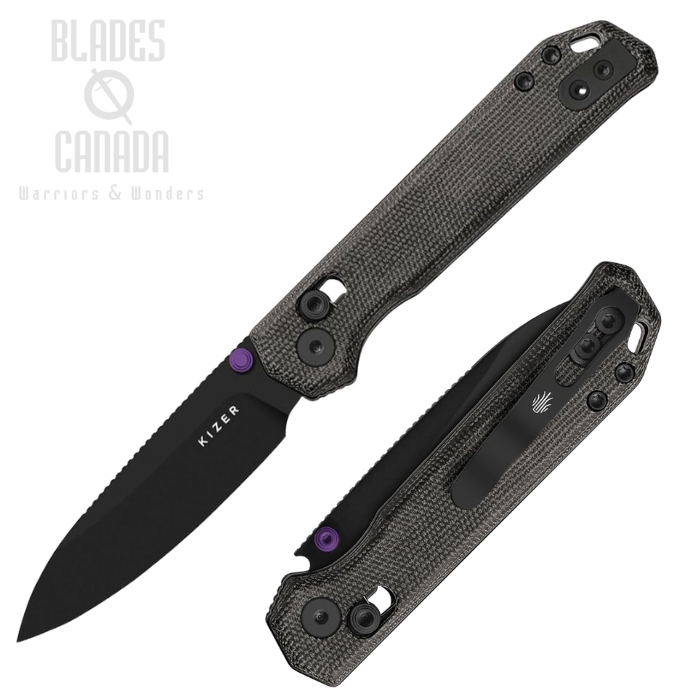 (image for) Kizer Begleiter 2.9 Clutch Lock Folding Knife, CTS-BD1 Black, Micarta Black UltreX, V3458.2CDA1