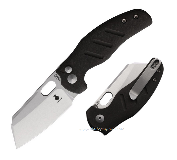 Kizer Sheepdog Mini Button Lock Folding Knife, 154CM, Richlite Black, V3488BC1