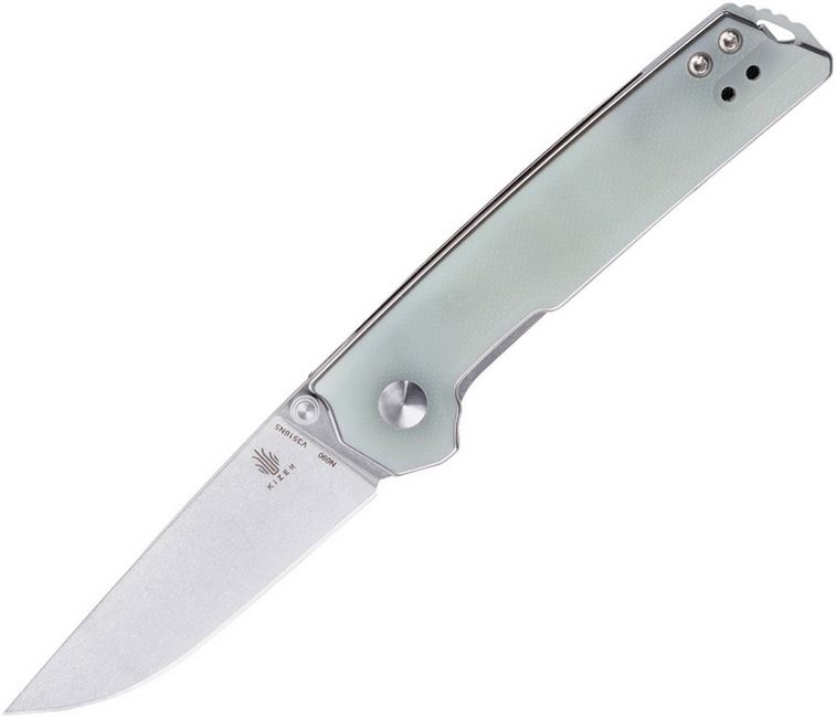 Kizer Mini Domin Folding Knife, N690, G10 Jade, V3516N5