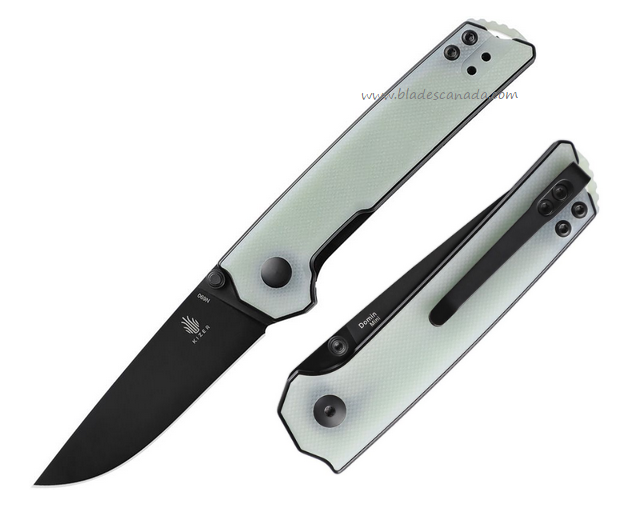 Kizer Mini Domin Folding Knife, N690 Black, G10 Jade, V3516N7