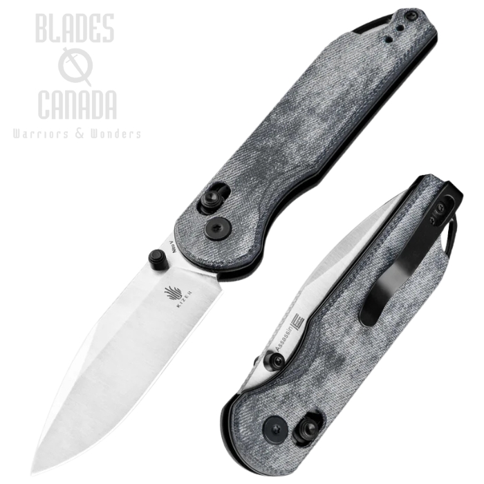 Kizer Assassin Clutch Lock Folding Knife, Nitro-V Satin, Micarta Black, V3549A2