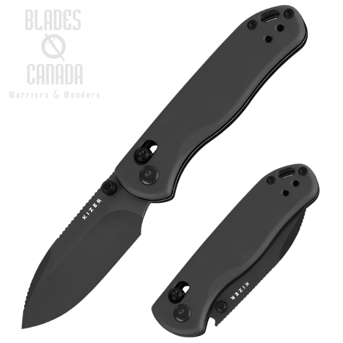 Kizer Drop Bear 2 Clutch Lock Folding Knife, Nitro-V Black, Aluminum Black, V3619.2KD2 Kizer Drop Bear 2 Clutch Lock Folding Knife, Nitro-V Black, Aluminum Black, V3619.2KD2