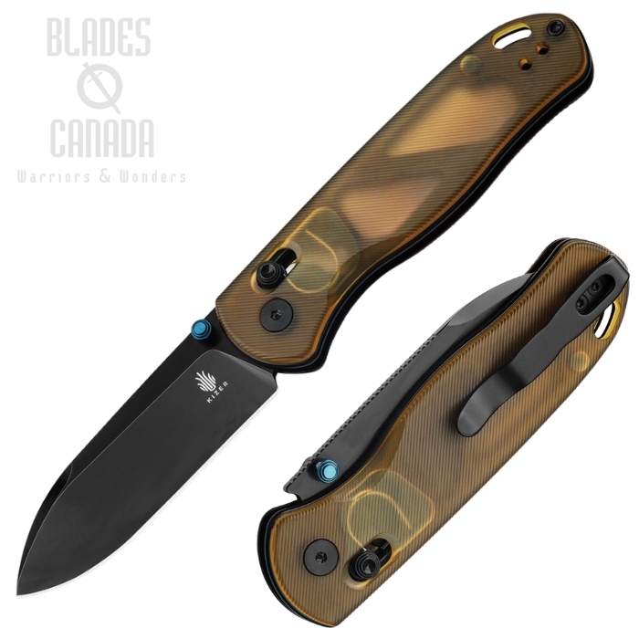Kizer Drop Bear Clutch Lock Folding Knife, Nitro-V Black, PEI Handle, V3619A2 (image for) Kizer Drop Bear Clutch Lock Folding Knife, Nitro-V Black, PEI Handle, V3619A2