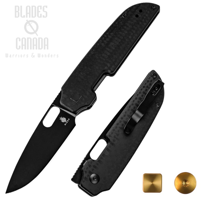 Kizer Varatas Folding Knife, Nitro-V Black, G10 Black, V3637A1 Kizer Varatas Folding Knife, Nitro-V Black, G10 Black, V3637A1
