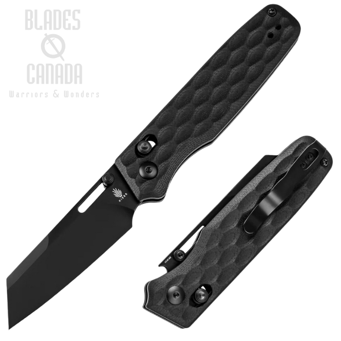 Kizer Task Clutch Lock Folding Knife, 154CM Black, G10 Black Textured, KIV3641C2