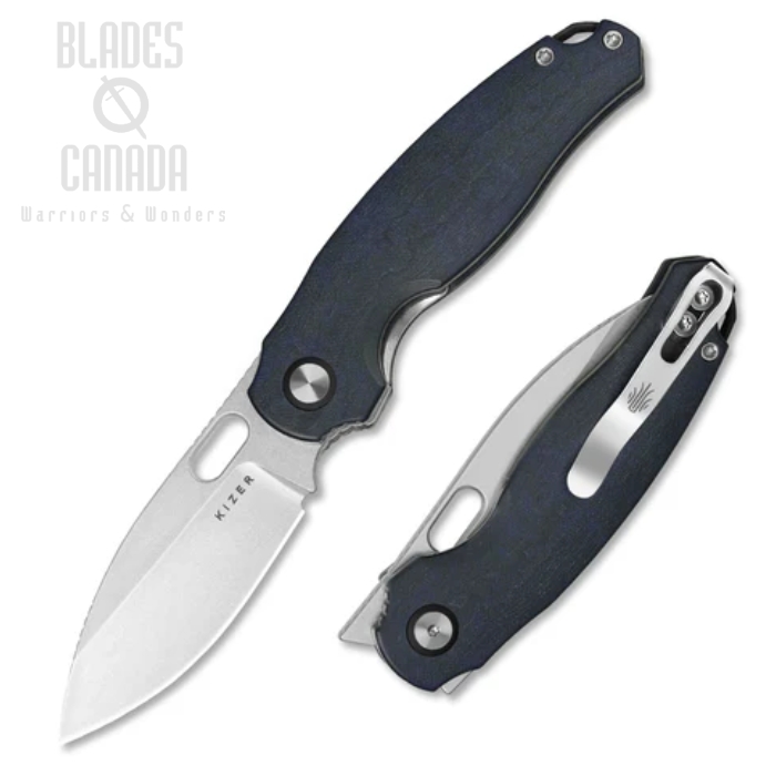 Kizer Seagull Flipper Folding Knife, 14C28N Stonewashed, Richlite Blue Canyon, V3770A2 (image for) Kizer Seagull Flipper Folding Knife, 14C28N Stonewashed, Richlite Blue Canyon, V3770A2
