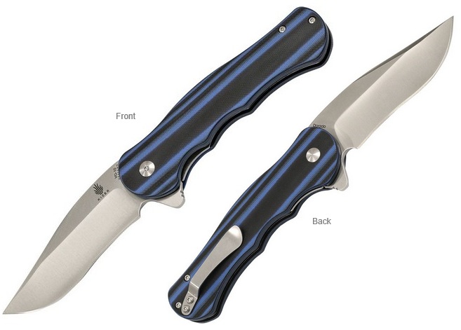 Kizer Dorado Flipper Folding Knife, VG10, G10 Black/Blue, 4455A2