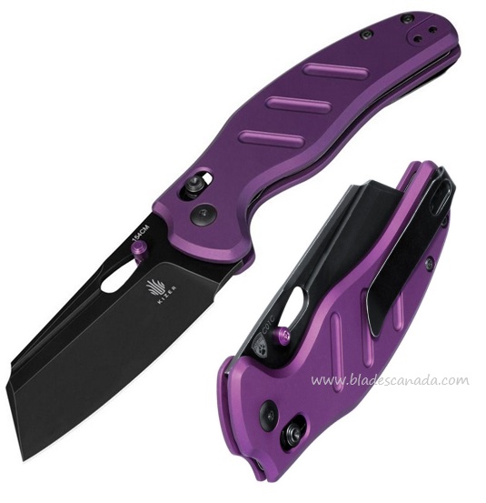 Kizer Sheepdog C01C Clutch Lock Folding Knife, 154CM Steel, Aluminum Purple, V4488AC1