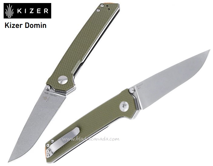 Kizer Domin Folding Knife, N690, G10 Green, V4516N2 - Click Image to Close