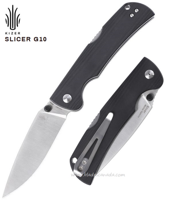 Kizer Slicer Folding Knife, N690, G10 Black, V4538N1 - Click Image to Close