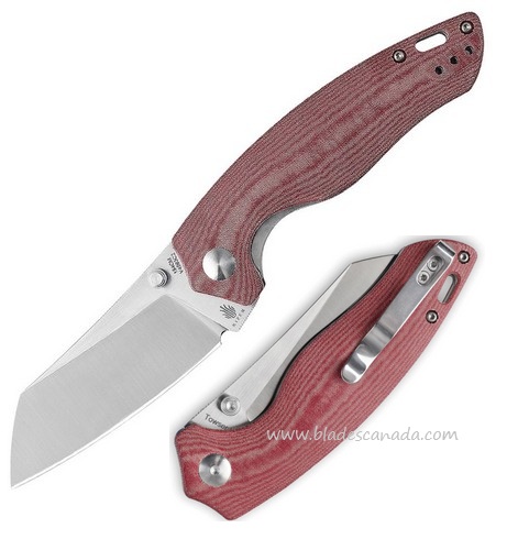 Kizer Towser K Folding Knife, 154CM Sheepsfoot, Micarta Red, V4593C2