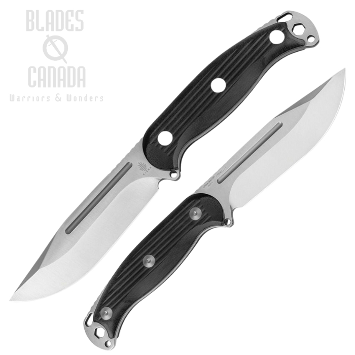 Kizer Ursa Major Fixed Blade Knife, AEB-L Satin, G10 Black Textured, Kydex Sheath, KI1082A1