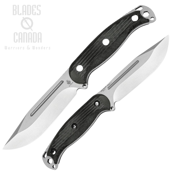 Kizer Ursa Major Fixed Blade Knife, AEB-L Satin, Micarta Black, Kydex Sheath, KI1082A3