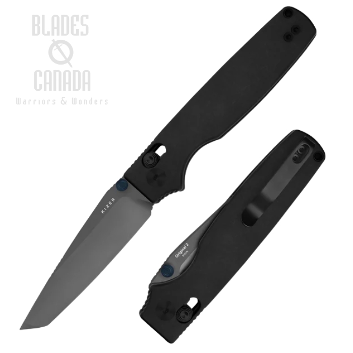 Kizer Original 2 Clutch Lock Folding Knife, S45VN Matte DLC, Titanium Black, 3605.2TA1