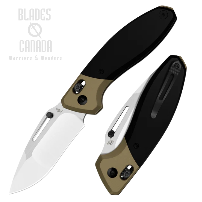 Kizer Bulli Clutch Lock Folding Knife, S45VN, Titanium Black/Brown, 3695A4