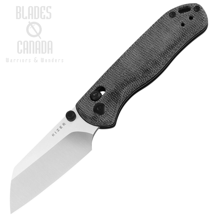 Kizer Drop Bear 2 Clutch Lock Folding Knife, Nitro-V Satin, Micarta Black, V36192KS1