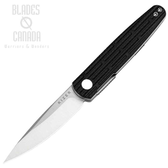 Kizer Bamboo Folding Knife, Nitro-V Satin, Micarta Black, V3722A1