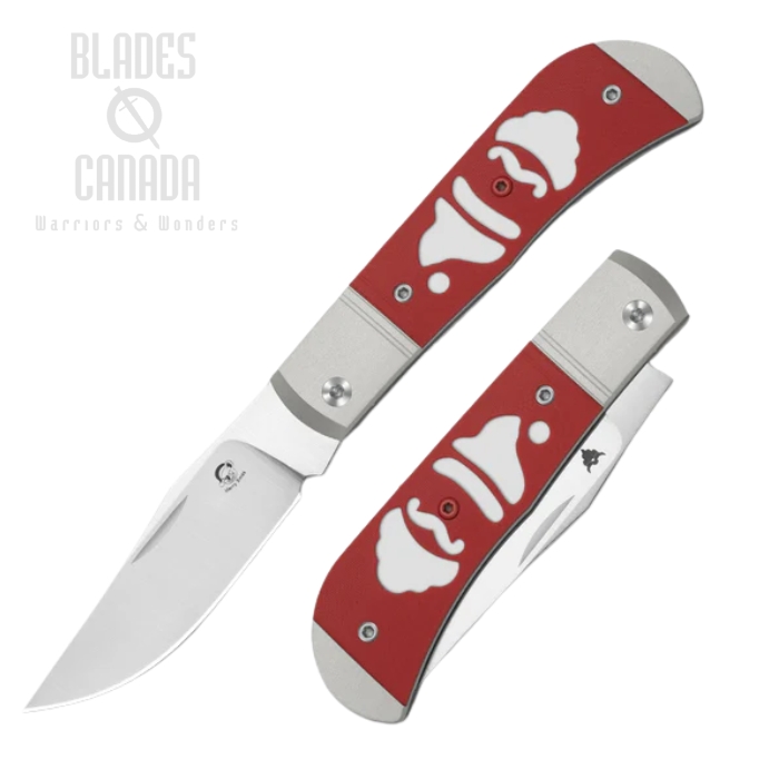 Kizer Christmas Trestle Slipjoint Folding Knife, 14C28N Blast, Aluminum/G10 , V3761MC1