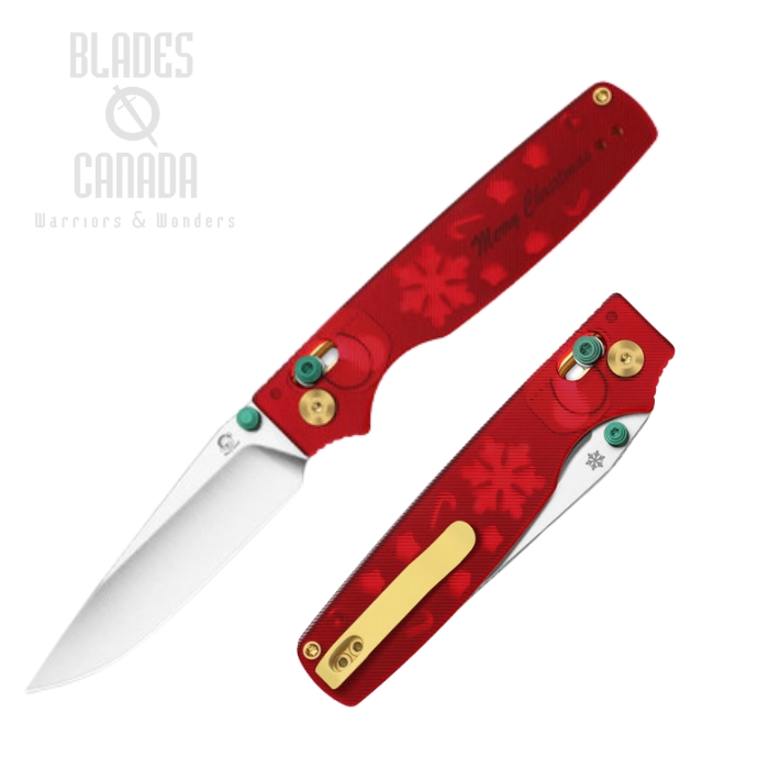 Kizer Original 2 Clutch Lock Folding Knife, S45VN Beadblast, Acrylic Red, 3605.2MC1