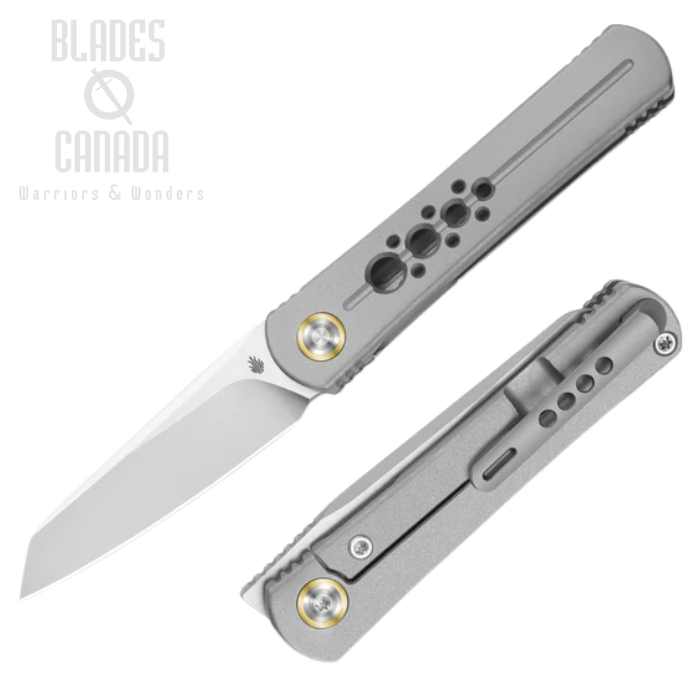 (image for) Kizer Feist 2 Framelock Folding Knife, M390 SW, Titanium Grey, ZX-3499.2A1