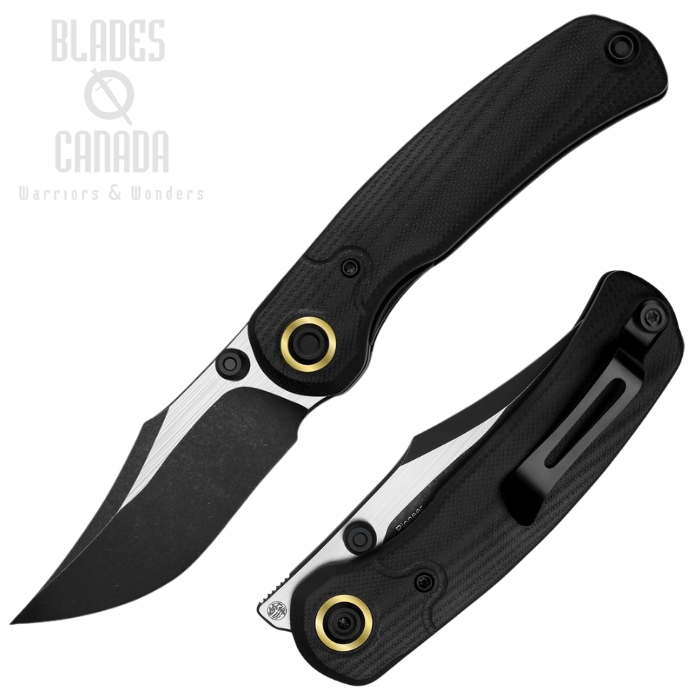 (image for) Kizer Pioneer Folding Knife, 14C8N Black SW/Satin, G10 Black, ZXFK03M1