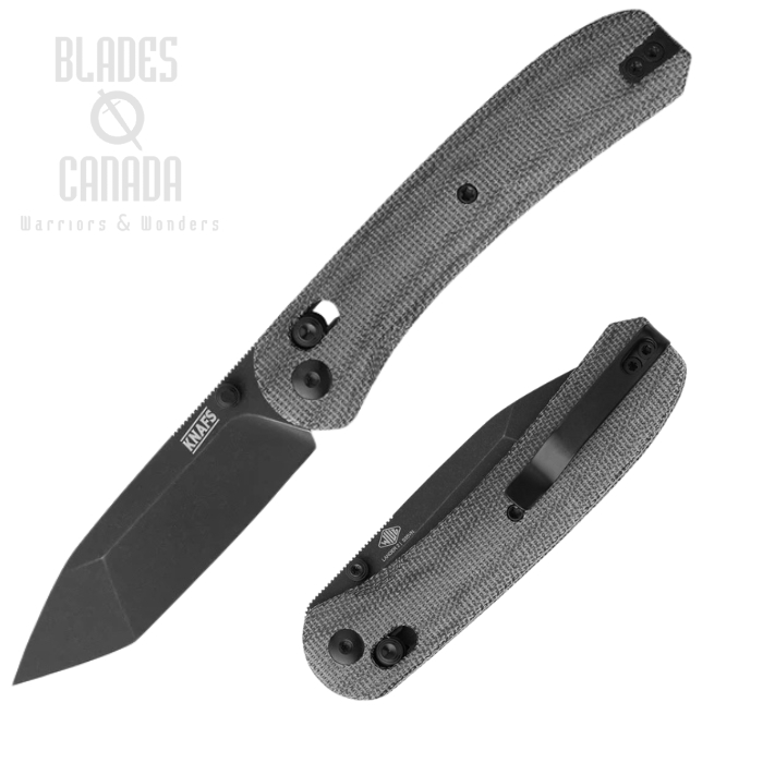 Knafs Lander 2 Clutch Lock Folding Knife, S35VN Black SW, Micarta Charcoal, 00407