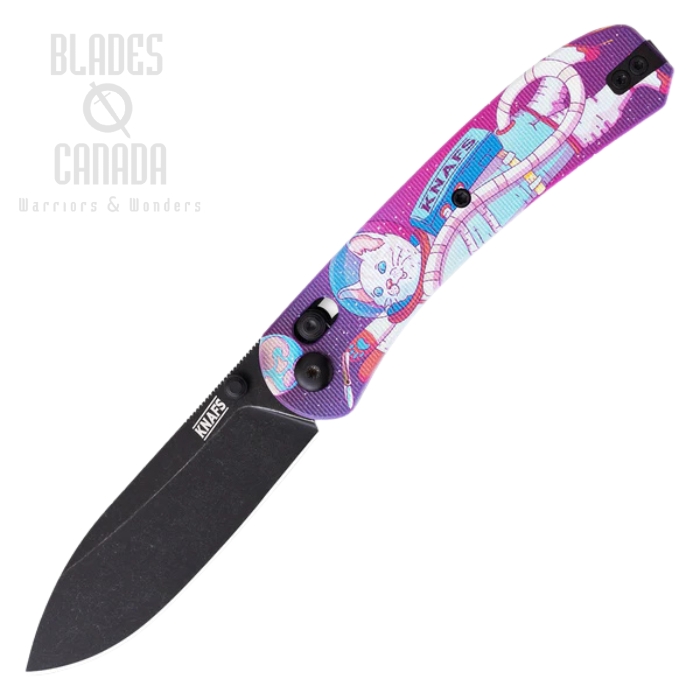 Knafs Lander 2 Clutch Lock Folding Knife, S35VN Black SW, G10 Kitty Cosmo Crew, 00501