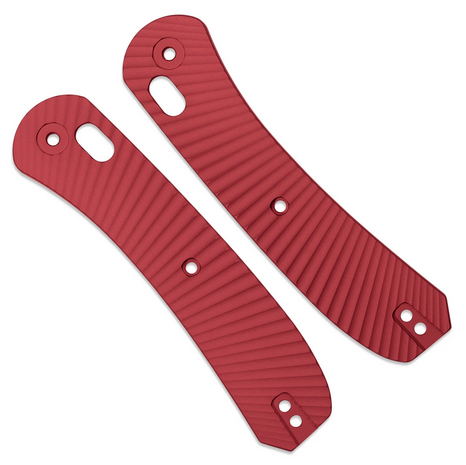 Knafs Lander 2 Knife Scales, Aluminum Solar Flare Red, 00297