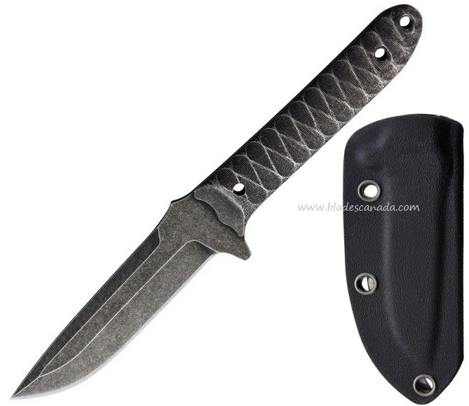 Komoran KO037 Fixed Blade Knife, Stainless, One-Piece Construction, w/Sheath,
