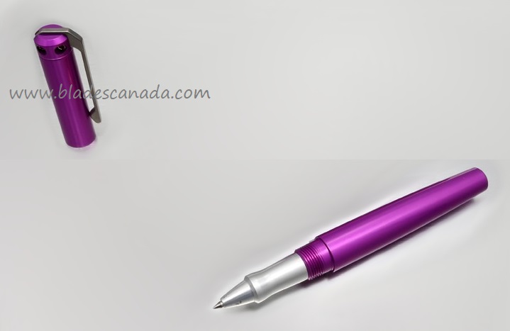 Karas Kustoms Ink Rollerball Aluminum - Violet Body/Silver Grip