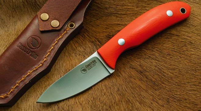 Casstrom Safari Fixed Blade Knife, 12C27 Sandvik, G10 Orange, KS10630