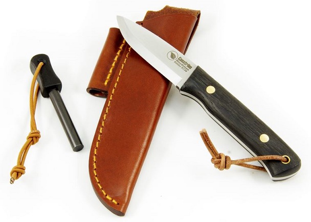 Casstrom Woodsman Fixed Blade Knife, K720, Bog Oak Scales, KS10829