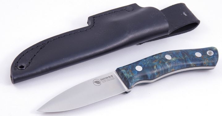Casstrom No.10 SFK Fixed Blade Knife, 14C28N, Stabilized Curly Birch, KS13119